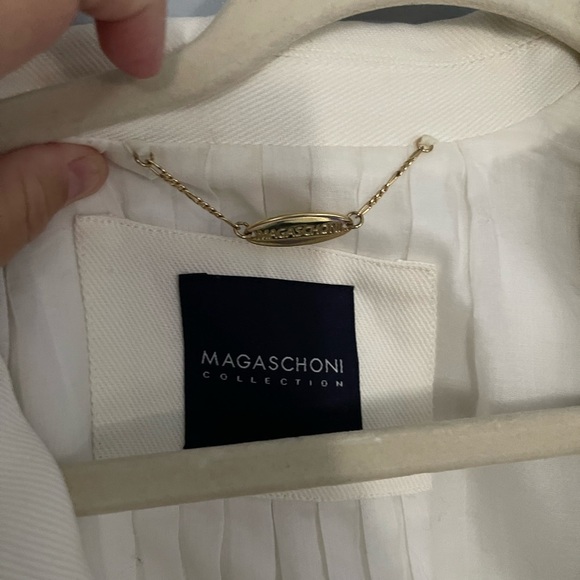 Magaschoni collection ivory overstitched blazer XL - Picture 14 of 15